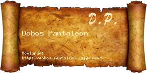 Dobos Pantaleon névjegykártya
